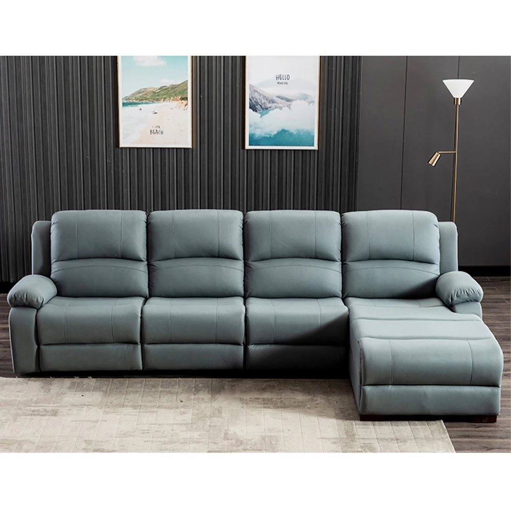Home Cinema Couch - Echtes Leder Manuelles und Elektrisches Relaxsofa,
