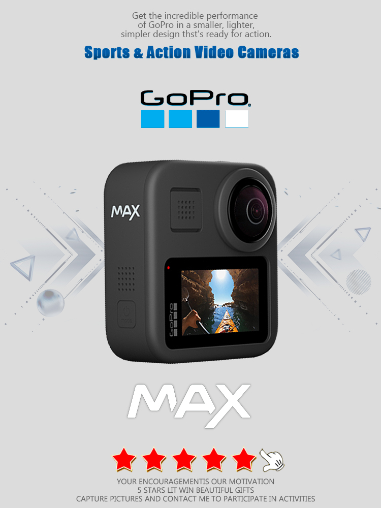 Home Cinema Hd - GoPro MAX 360 Action-Kamera mit Touchscreen,