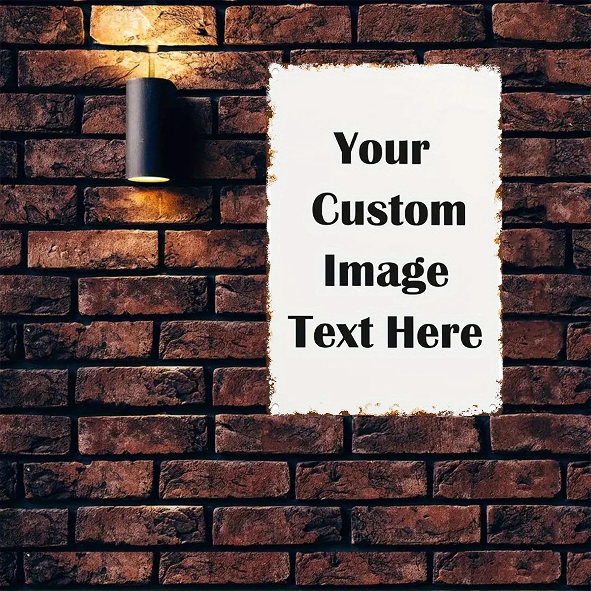 Home Cinema Classic - Personalisiertes Foto- & Text-Blechschild - Vintage