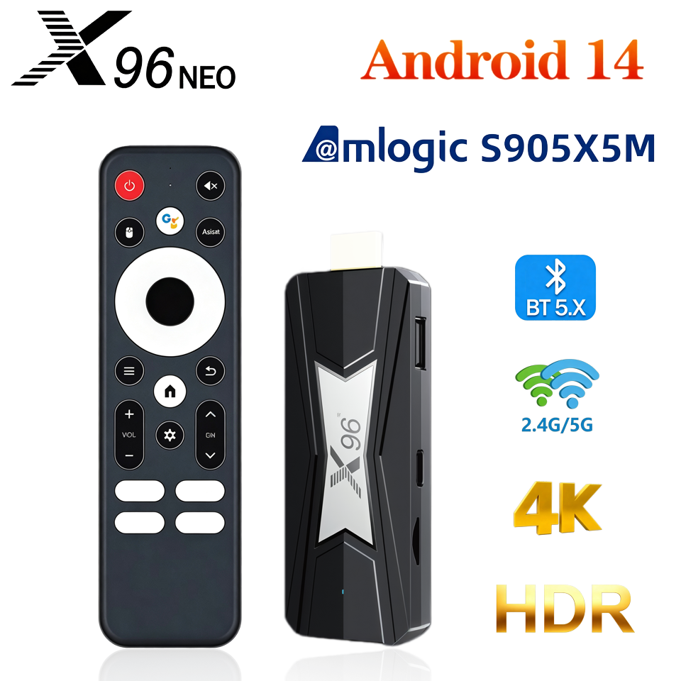 Home Cinema Dolby Atmos - X96 NEO TV Stick Amlogic S905X5M