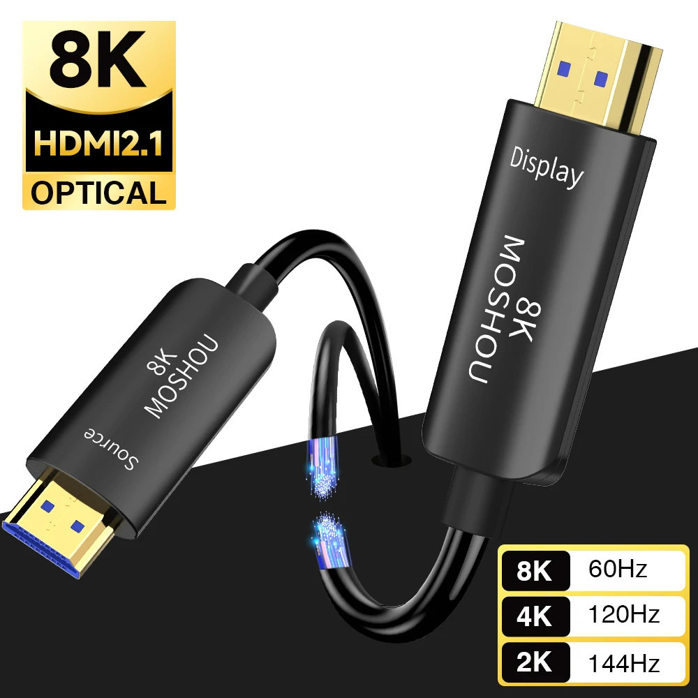 Hdmi Arc Cable - MOSHOU 8K Glasfaser HDMI 2.1 Kabel