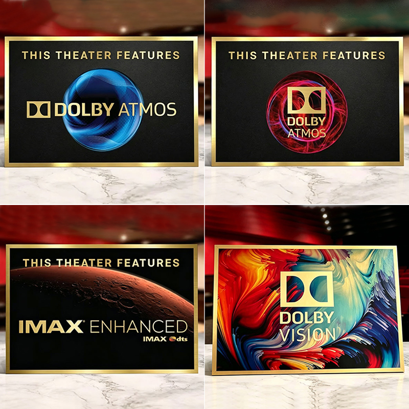 Home Cinema Dolby Atmos - Vintage Dolby Atmos Heimkino-Schild | Retro