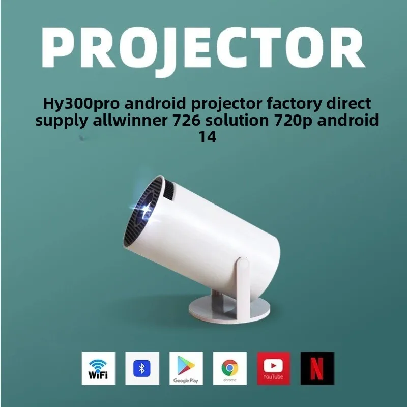 Home Cinema Hd - HY300Pro Tragbarer 4K HD Projektor Bluetooth