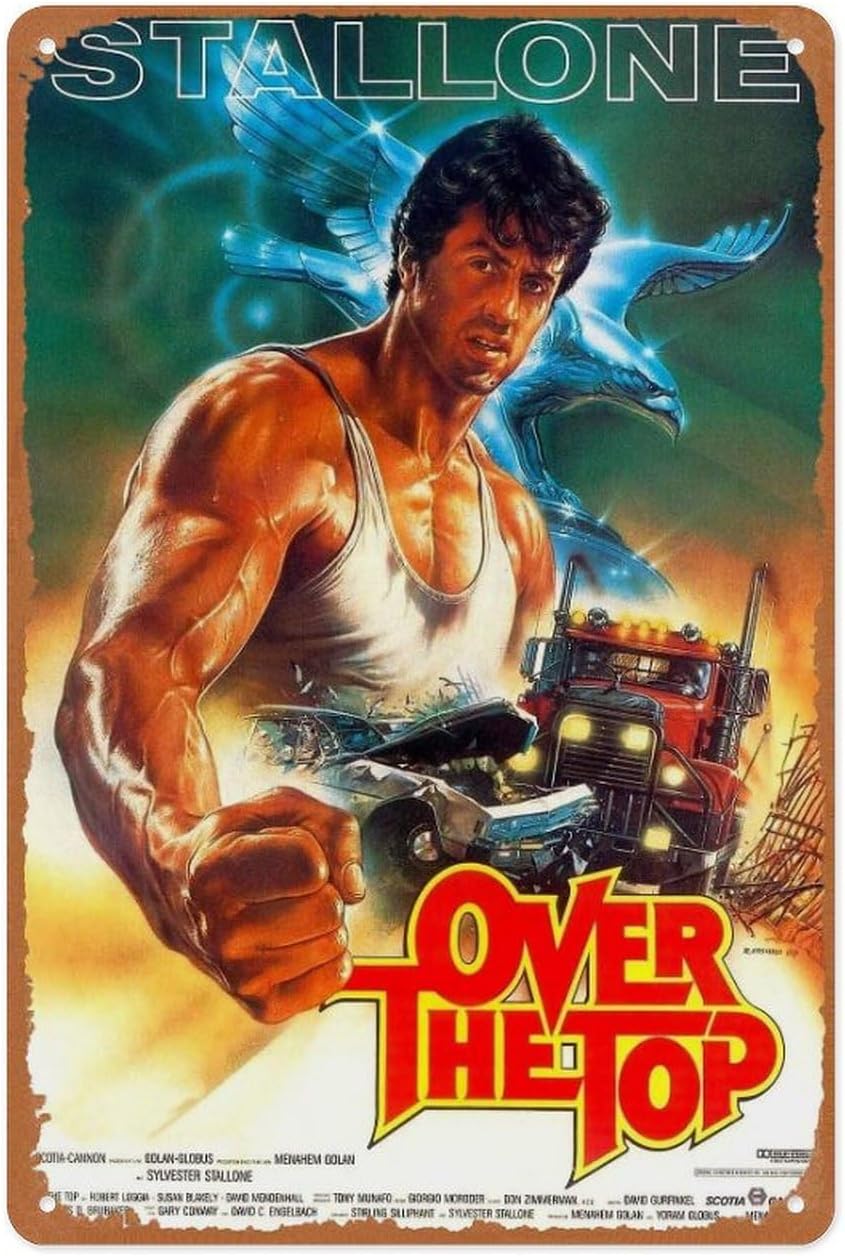 Home Cinema Classic - Ikonisches Film-Hommage-Metallschild – Over The Top