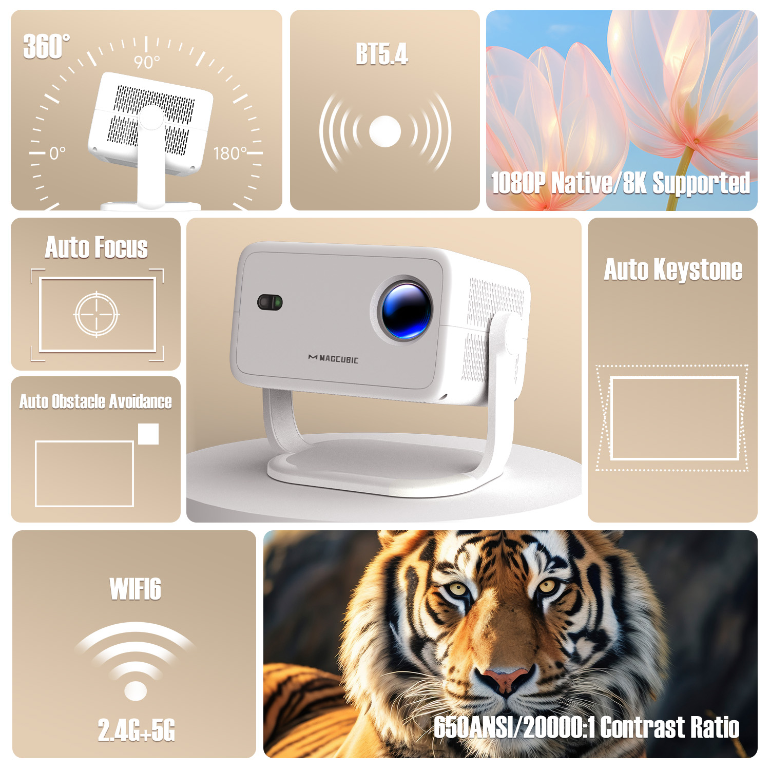 Magcubic 8K L018 Projektor 650 – Home Cinema Mini Bewertung und Preis