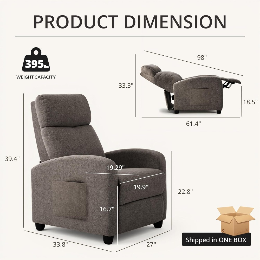 Moderner Manueller Push-Back-S – Home Cinema Couch Bewertung und Preis